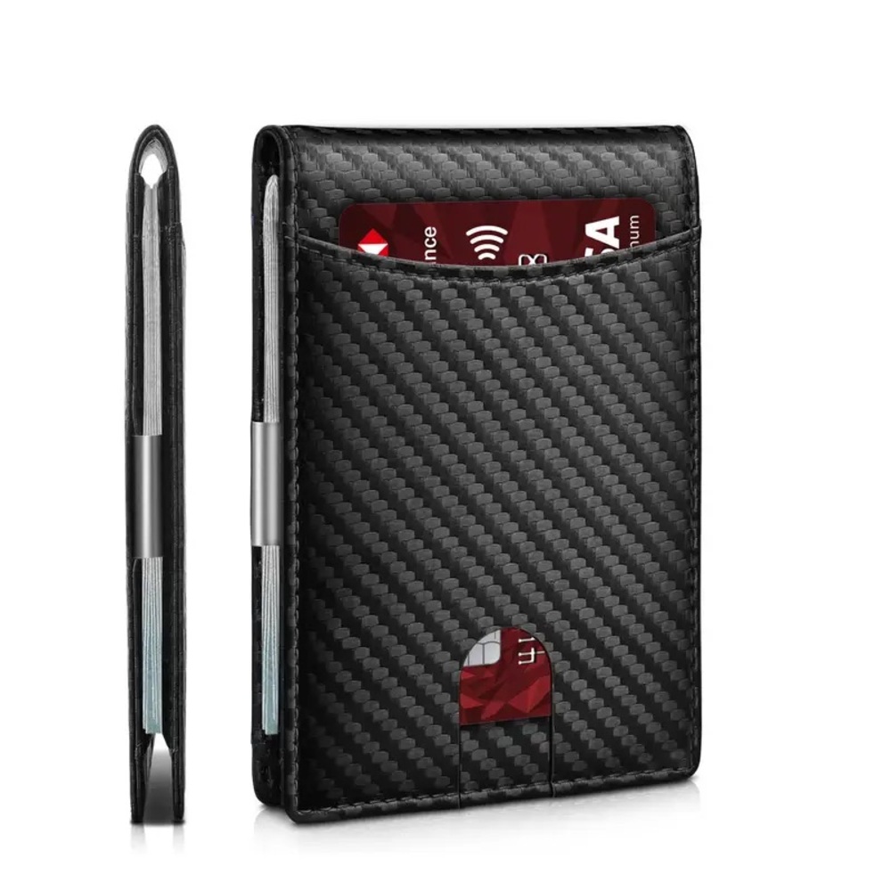 Men’s Black Slim Bifold Wallet